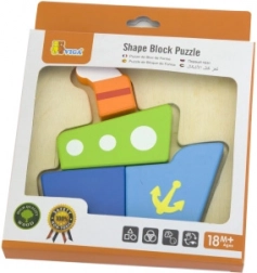 Viga primul mini puzzle din lemn – barcă