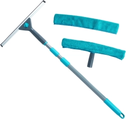 Spălător telescopic de geamuri cu racletă 57–128 cm, set din 4 piese