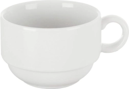 Cană albă din porțelan MONA 180 ml