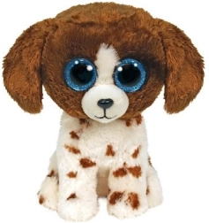 Jucărie de pluș Ty Beanie Boos, câinele Muddles, maro-alb, 15 cm