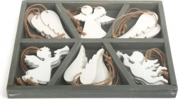 Decorațiuni de Crăciun din lemn îngeri