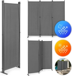 Paravan pliabil în trei panouri pentru grădină și încăperi 167x164 cm Gri MultiGarden