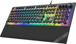 Tastatură de gaming AURORA K-5 cu iluminare RGB și switch-uri roșii