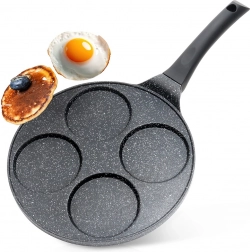 Tigaie din granit pentru ouă cu 4 forme BLACK LINE 26 cm