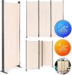 Paravan pliabil de grădină și cameră 3 panouri 167x164 cm Bej MultiGarden