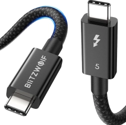 BlitzWolf cablu USB‑C 240 W, 0,5 m (negru)