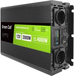 Invertor tensiune 12 V 2000 W undă sinusoidală pură cu afișaj LCD
