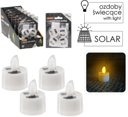 Set de lămpi solare tip lumânare LED, 4 buc.