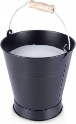 Lumânare parfumată cu lămâie în găleată metalică 16 × 18 cm