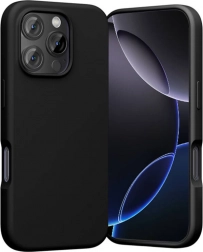 Husă din silicon Vention pentru iPhone 16 Pro cu MagSafe (neagră)