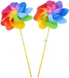 Moară de vânt curcubeu – decorațiune de grădină colorată