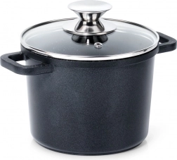 Oală înaltă din granit cu capac de sticlă 2 l GRANDE