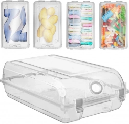 Cutie transparentă pentru încălțăminte cu capac, închidere cu clips, 33 × 19 × 10 cm