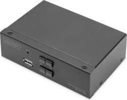Comutator KVM cu 2 porturi DisplayPort 4K 60 Hz cu USB și audio