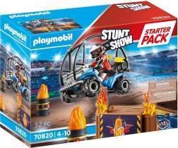 Playmobil Stunt Show set de start – spectacol de cascadorii cu quad și rampă de foc