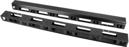 Set de organizatoare verticale de cabluri 22U pentru dulapuri rack, negru, 2 buc