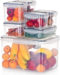 Set de recipiente alimentare etanșe cu capac și garnitură, 7 piese