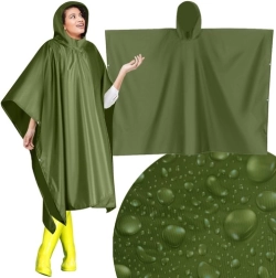 Poncho verde împotriva ploii
