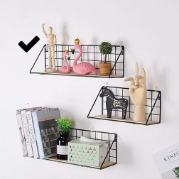 Poliță de perete stil LOFT, scandinav 45 x 12 cm - negru