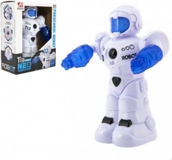 Robot vorbitor pe rotile cu lumină și sunet în cutie