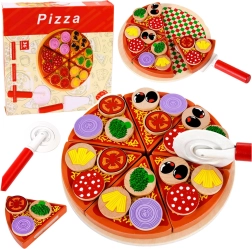 Pizza din lemn de feliat cu arici și accesorii