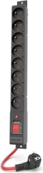 Prelungitor cu protecție la supratensiune ACAR R8 Power, 8 prize, 3 m, 16 A