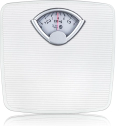 cântar personal mecanic 130 kg, alb PU-07