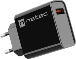 Încărcător de rețea NATEC Ribera 1× USB‑A 18 W, negru