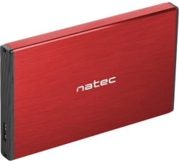 Carcasă externă metalică 2,5" pentru disc NATEC Rhino GO USB 3.0, roșu