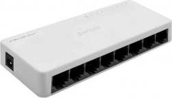 Switch de rețea QOLTEC 8× RJ45, 100 Mb/s Fast Ethernet LAN