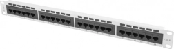Patch panel 24 porturi 1U Cat6, gri
