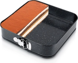 Formă de copt pătrată cu inel detașabil, granit, 28 × 28 × 6,8 cm