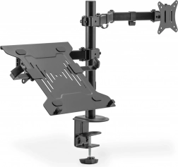 Suport de birou pentru monitor cu suport pentru laptop 1xLCD 32" 9 kg, 1xLaptop 15,4" 4 kg