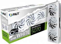 Placă grafică albă GeForce RTX 5070 OC 12 GB GDDR7 (192 biți, 3× DisplayPort, HDMI)