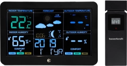 Stație meteo wireless cu senzor exterior, barometru și ceas controlat radio