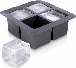 Formă din silicon pentru cuburi XXL de gheață 15,5 × 15,5 × 6 cm