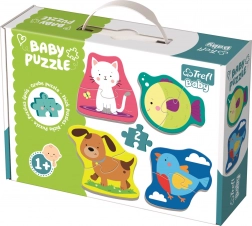 Trefl Baby puzzle – animalele de casă 1+