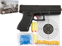 Pistol cu bile 20 cm cu bile de apă și gloanțe din spumă