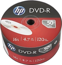 HP DVD‑R 16× 4,7 GB, pachet 50 bucăți