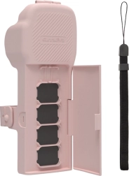 Husă de protecție Sunnylife cu curea și șnur pentru gât pentru DJI Osmo Pocket 3 – roz