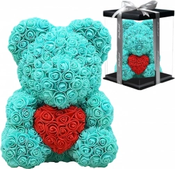 Ursuleț din trandafiri 40 cm – set cadou pentru Valentine’s Day