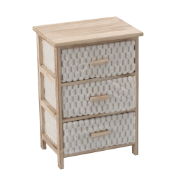 Comodă cu 3 sertare din material textil 40 × 29 × 58 cm