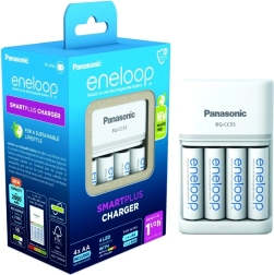 Încărcător Eneloop Smart and Quick BQCC55 + 4x baterii AA