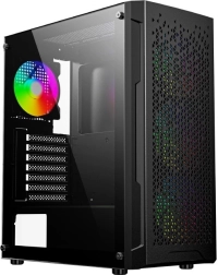 Carcasă de gaming fornax 400x cu sticlă temperată și ventilatoare argb