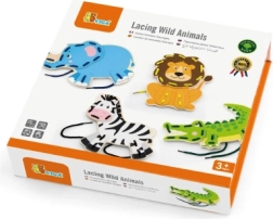 Joc de înșirat din lemn - animale sălbatice