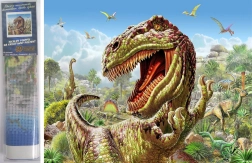 pictură cu diamante t-rex 30 × 40 cm