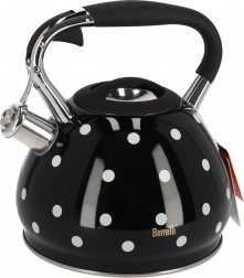 Ceainic negru cu buline albe Berretti Cornelia 3L