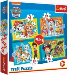 Puzzle 4în1 Patrula Cățelușilor – gașca veselă 3+ TREFL