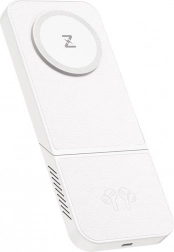 Încărcător wireless, INVZI, MGF7W, 3‑în‑1, 15W (alb)