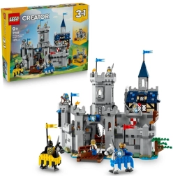 Lego Creator 3 în 1 castel medieval și cavaleri călare